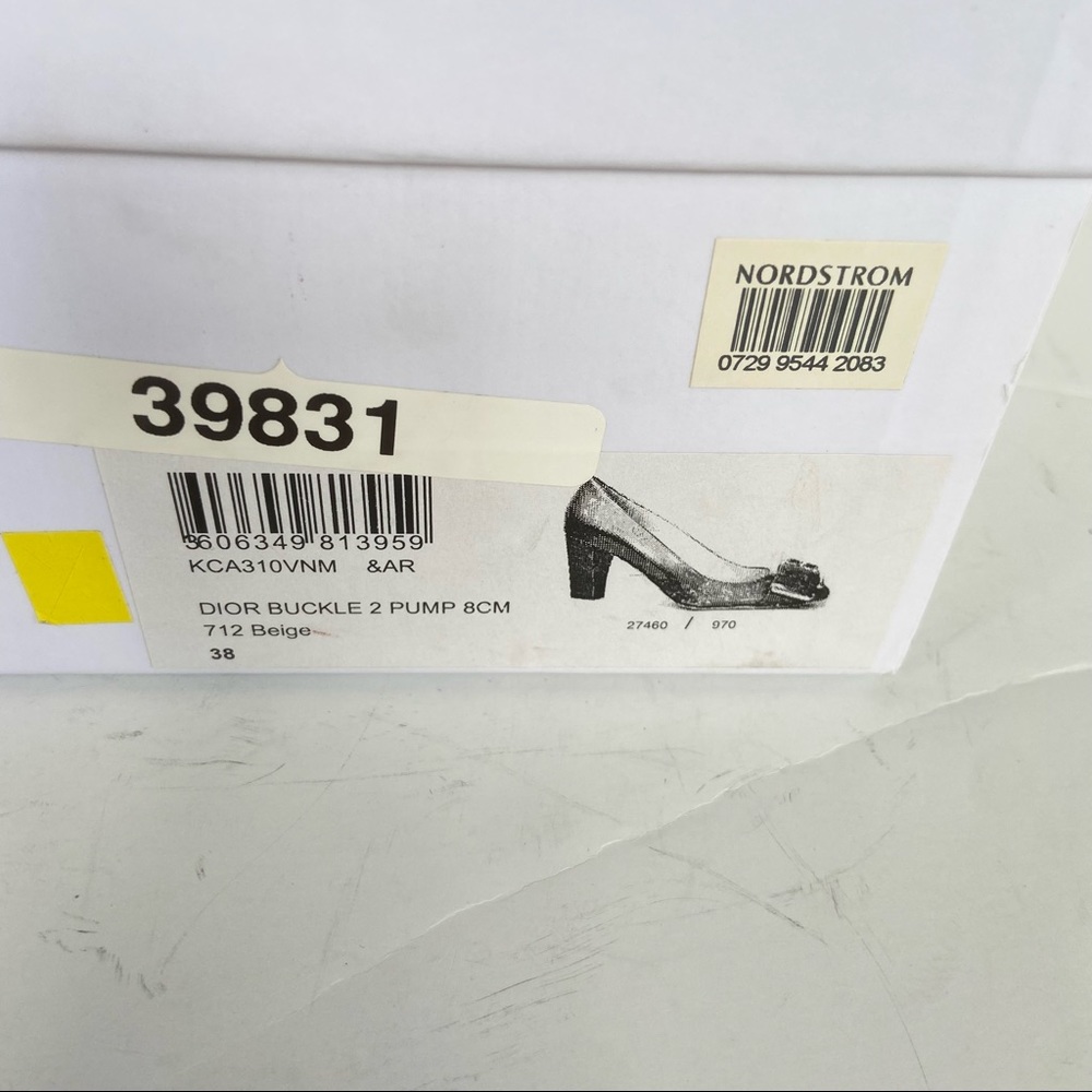 Christian Dior metallic beige buckle heels 37.5 - Picture 6 of 16